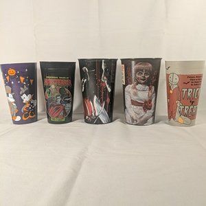 Halloween Party Cups Lot of 5 - Freddy VS. Jason + Annabelle + Trick r Treat
